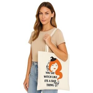 Maisey Mae "You Say Witch Like It’s a Bad Thing" Halloween Tote Bag – NEW